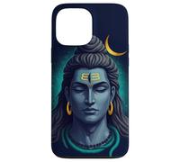 Portrait Minimal de Shiva Croissant de Lune Art Spirituel Coque pour iPhone 13 Pro Max