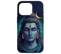 Portrait Minimal de Shiva Croissant de Lune Art Spirituel Coque pour iPhone 16 Pro