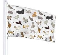 Portrait Of Two Wolf Flag 3x5 Ft Outdoor Double Sided 100% Polyester Duty Durable Flags With Preset Hole For Home Office Garden Holiday Decorations