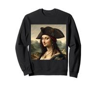 Portrait Pirate inspiré de Mona Lisa avec Chapeau tricorne Sweatshirt