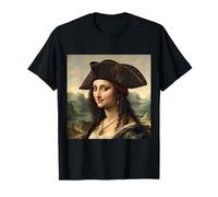 Portrait Pirate inspiré de Mona Lisa avec Chapeau tricorne T-Shirt