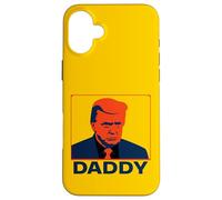 Portrait Pop Art Stoic Trump avec légende « Daddy » Coque pour iPhone 16 Plus