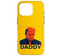 Portrait Pop Art Stoic Trump avec légende « Daddy » Coque pour iPhone 16 Pro