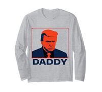Portrait Pop Art Stoic Trump avec légende « Daddy » Manche Longue