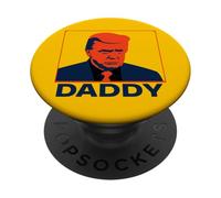 Portrait Pop Art Stoic Trump avec légende « Daddy » PopSockets PopGrip Adhésif