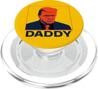 Portrait Pop Art Stoic Trump avec légende « Daddy » PopSockets PopGrip pour MagSafe