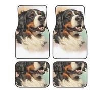 Portrait réaliste de Bouvier Bernois Berner,Lot de 4 Tapis de Sol pour Voiture, Tapis de Sol antidérapants pour véhicule
