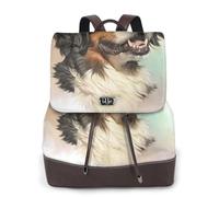 Portrait réaliste de bouvier bernois Berner,Sac à dos imperméable pour femme, sac à dos de voyage léger en cuir PU tendance