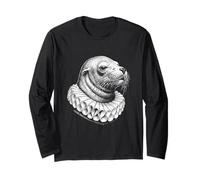Portrait Renaissance Lion de Mer Art Animal Noble Vintage Manche Longue
