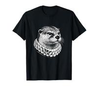 Portrait Renaissance Loutre Art Animal Noble Vintage T-Shirt