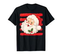 Portrait rétro du Père Noël Classique Art des Vacances T-Shirt