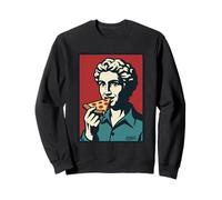 Portrait rétro Pizza Humour People and Watching Pop Art Sweatshirt