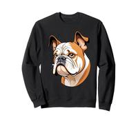 Portrait stylisé d’un bouledogue en style cartoon Sweatshirt