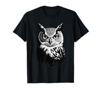 Portrait symétrique du Grand Hibou à Cornes T-Shirt