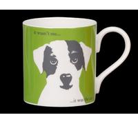 Portrait Vert pomme Scruff Puppy Funny Mug en porcelaine anglaise, il A été le chat - Stoke on Trent, Angleterre
