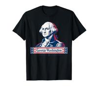 Portrait Vintage de l'histoire américaine de George Washington T-Shirt Graphique avec Valeur