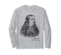 Portrait Vintage Jeanne d'arc Guerrier catholique Art Historique Manche Longue