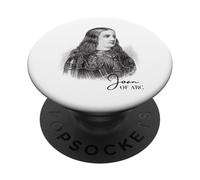 Portrait Vintage Jeanne d'arc Guerrier catholique Art Historique PopSockets PopGrip Adhésif