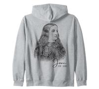 Portrait Vintage Jeanne d'arc Guerrier catholique Art Historique Sweat à Capuche