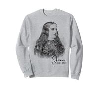 Portrait Vintage Jeanne d'arc Guerrier catholique Art Historique Sweatshirt