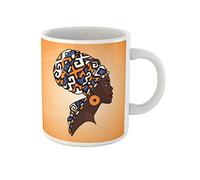 Portrait Zoulou D'Une Belle Femme Africaine En Turban Tribal Mug Durable Tasse À Thé Drôle Tasse À Café Cadeau Mignon Pour Collègue Pâques Noël 330Ml