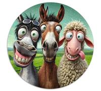 Portraits d Animaux Drôles Puzzle 1000 Pièces Papier Puzzle pour Adultes Jeu de Puzzle 1000 Pièces Détente Cadeau Famille 1000pcs (67.5x67.5cm)