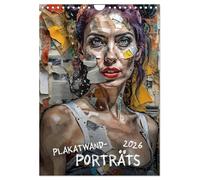 Portraits sur panneau d'affichage, Version française (Calendrier mural 2026 DIN A4 portrait), Calendrier CALVENDO mensuel