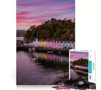 Portree Île de Skye Écosse Puzzle pour Adolescents 1000 pièces Casse-tête Relaxant et Amusant, (38x52cm)