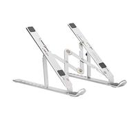 Portronics My Buddy K2 Portable Laptop Stand with 7 Adjustable Level, Ergonomic Design, Multifunctional Lightweight, Reliable, Supports Devices of Upto 15" for All Laptops, Silver
