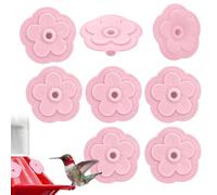 Ports de Rechange pour mangeoire à colibris 8 Pièces en Silicone à Cinq | Pièces en Silicone de Mangeoire à Colibris Aux propriétaires passionnés et amoureux des animaux Rose
