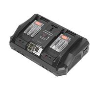 Ports Double du Chargeur DE Batterie Little, 100-240V Système DE Refroidissement d'air Sécurité Compatible 14,4 V 18 V Chargeur LED pour Ordinateur (Plug UE 100-240V)
