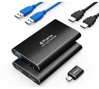 PORTTA Carte de Capture Vidéo HDMI, Stream and Record in 1080P60Hz avec Ultra-Low Latency, 4K HDMI in/Loop Out, USB 3.0 to PC Compatible avec Camcorder/PS4/PS5/Xbox/Nintendo Switch 2/OBS