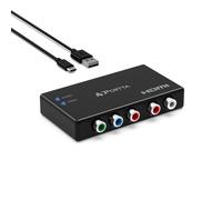Portta Component Vers Hdmi Converter,5 Rca Ypbpr To Hdmi Video Converter,Rgb Tohdmi Convertisseur Compatible Vers Ps2,Ps3,Wii,Dvd,Xbox 360,Hdtv,Monitor