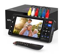 PORTTA Convertisseur VHS vers Numérique avec 5" HD Screen, Numerisation Cassette Video avec télécommande, RCA to HDMI Converter Compatible avec VHS, VCR, DVR, DVD, Hi8, Mini DV, Cassette Tape