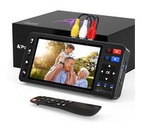 PORTTA VD20P Convertisseur VHS vers numérique avec écran HD de 5 Pouces, enregistreur de Capture vidéo converti en MP4 Compatible avec VHS, VCR, DVR, DVD, Hi8, Mini DV, caméscopes, Consoles rétro