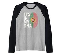 Portugal DNA Heritage - Racines portugaises - Motif Empreintes digitales Manche Raglan