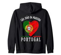 Portugal Flag Heart São João Da Madeira City Sweat à Capuche