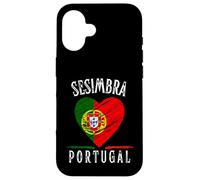 Portugal Flag Heart Sesimbra City Coque pour iPhone 16