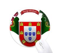 portugal, pays symbole, emblème national tapis de souris en caoutchouc de sapin de noël