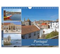Portugal - Porto, Coimbra, Lissabon (Wandkalender 2026 DIN A4 quer), CALVENDO Monatskalender: Portugals Metropolen - die charmante Portweinstadt ... beeindruckendste Hauptstadt Europas.