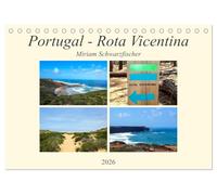 Portugal - Rota Vicentina (Tischkalender 2026 DIN A5 quer), CALVENDO Monatskalender: Weitwanderweg Portugal - Rota Vicentina