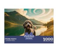 Portuguese Water Dog, Casse-tête De 1000 Pièces, Défi Gratifiant Et Créatif, Parfait pour Souvenirs Ou Art Mural, pour 10 Ans Et Plus,Chien de Compagnie, 38x26cm/1000pcs