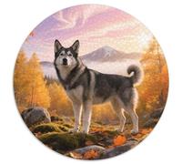 Portuguese Water Dog, Jeu De Patience Rond avec 1000 Pièces Etchien de Compagnie, pour Les Amateurs De Puzzle Souhaitant Se Détendre 1000pcs (67.5x67.5cm)