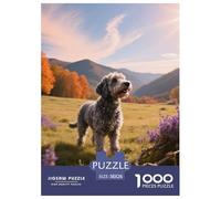 Portuguese Water Dog, Jeu De Puzzle 1000 Pièces, Activité Conviviale en Famille, Cadeau Ou Souvenir, Dès 10 Ans,Chien de Compagnie, 38x26cm/1000pcs