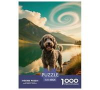 Portuguese Water Dog, Puzzle 1000 Pièces, Moment Relaxant Et Stimulant, Cadeau Original, Dès 14 Ans,Chien de Compagnie, 38x26cm/1000pcs