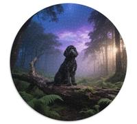 Portuguese Water Dog, Puzzle Créatif De 1000 Pièces Rondes Avecchien de Compagnie, Difficulté Progressive, Excellent Choix De Cadeau 1000pcs (67.5x67.5cm)