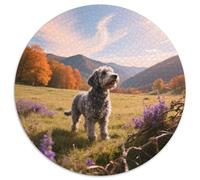 Portuguese Water Dog, Puzzle Relaxant De 1000 Pièces Rondes, Orné Dechien de Compagnie, pour Les Après-midis en Solitude 1000pcs (67.5x67.5cm)