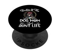 Portuguese Water Dog Rocking The Dog Mom and Aunt Life PopSockets PopGrip Adhésif