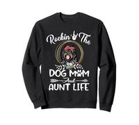 Portuguese Water Dog Rocking The Dog Mom and Aunt Life Sweatshirt