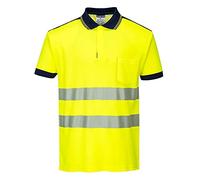 Portwest Polo HV PW3 Jaune/Marine Taille S T180YNRS